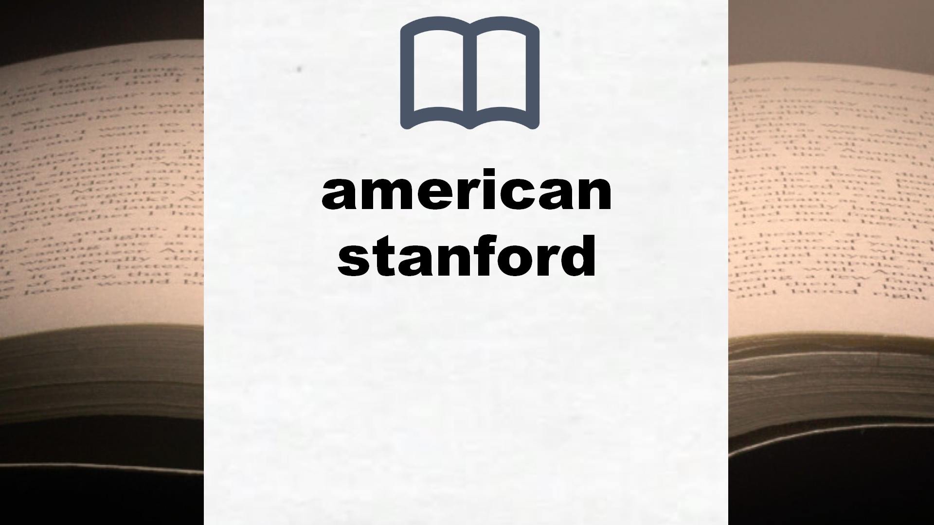 Libros sobre american stanford