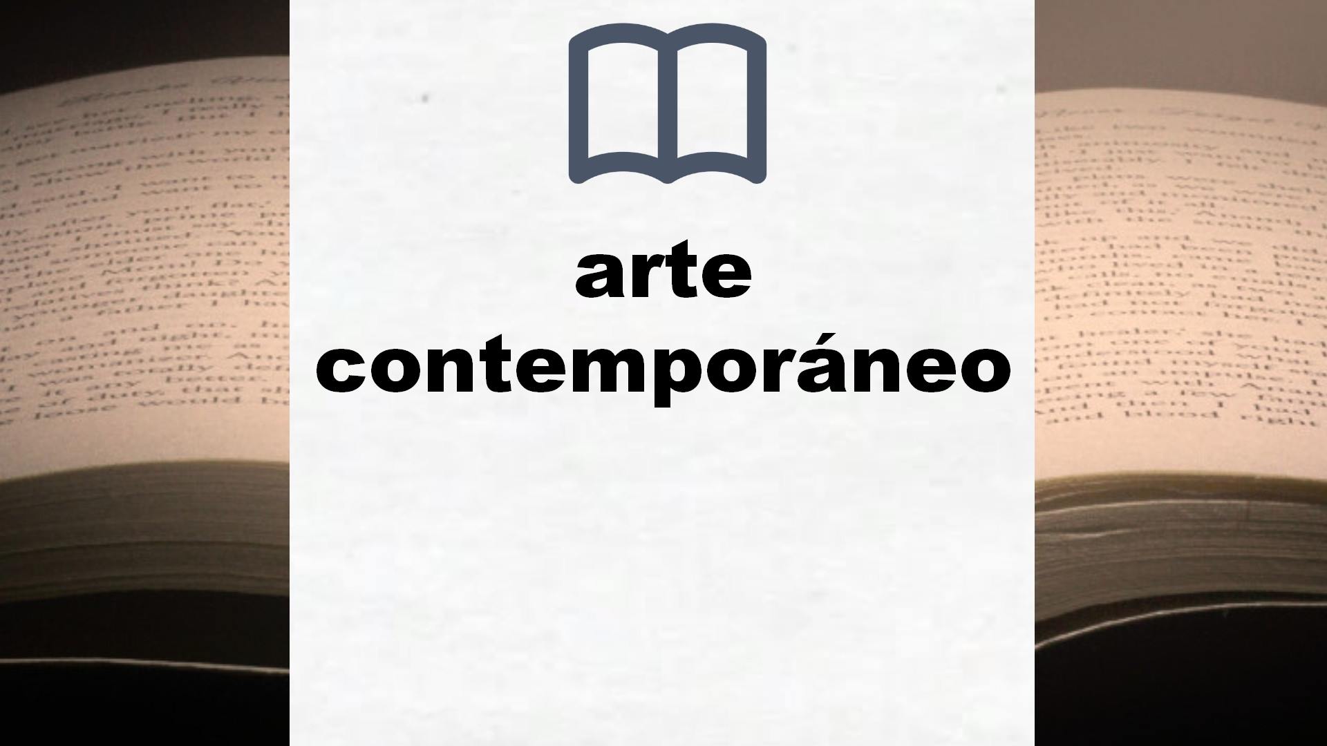 Libros sobre arte contemporáneo