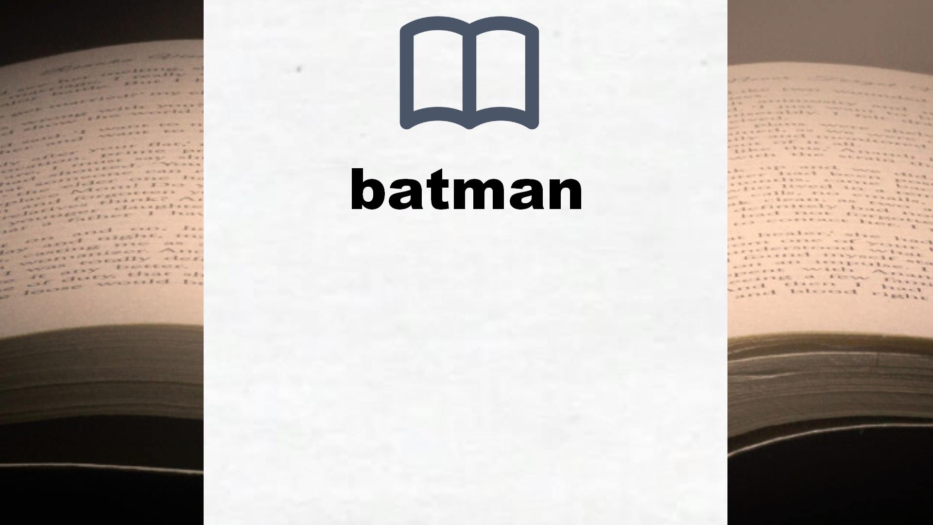 Libros sobre batman