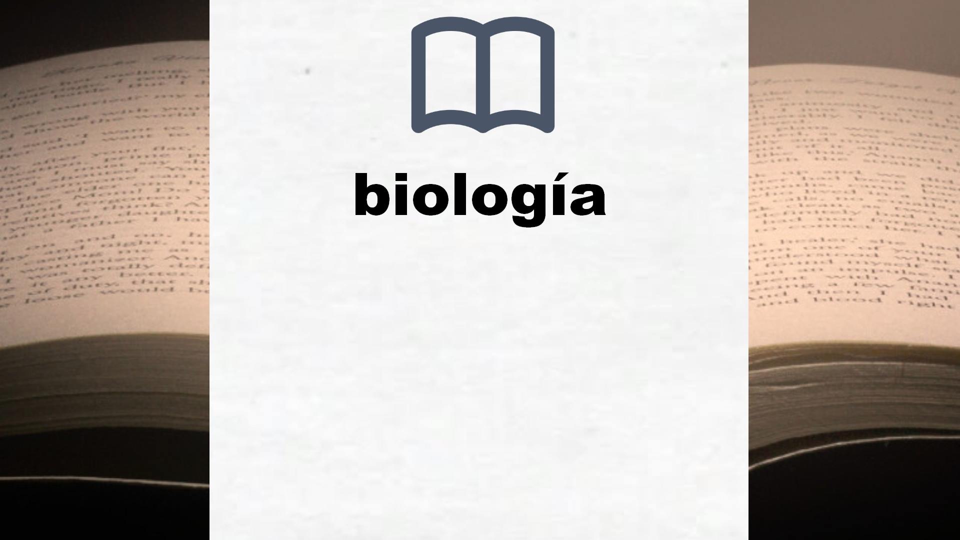 Libros sobre biología