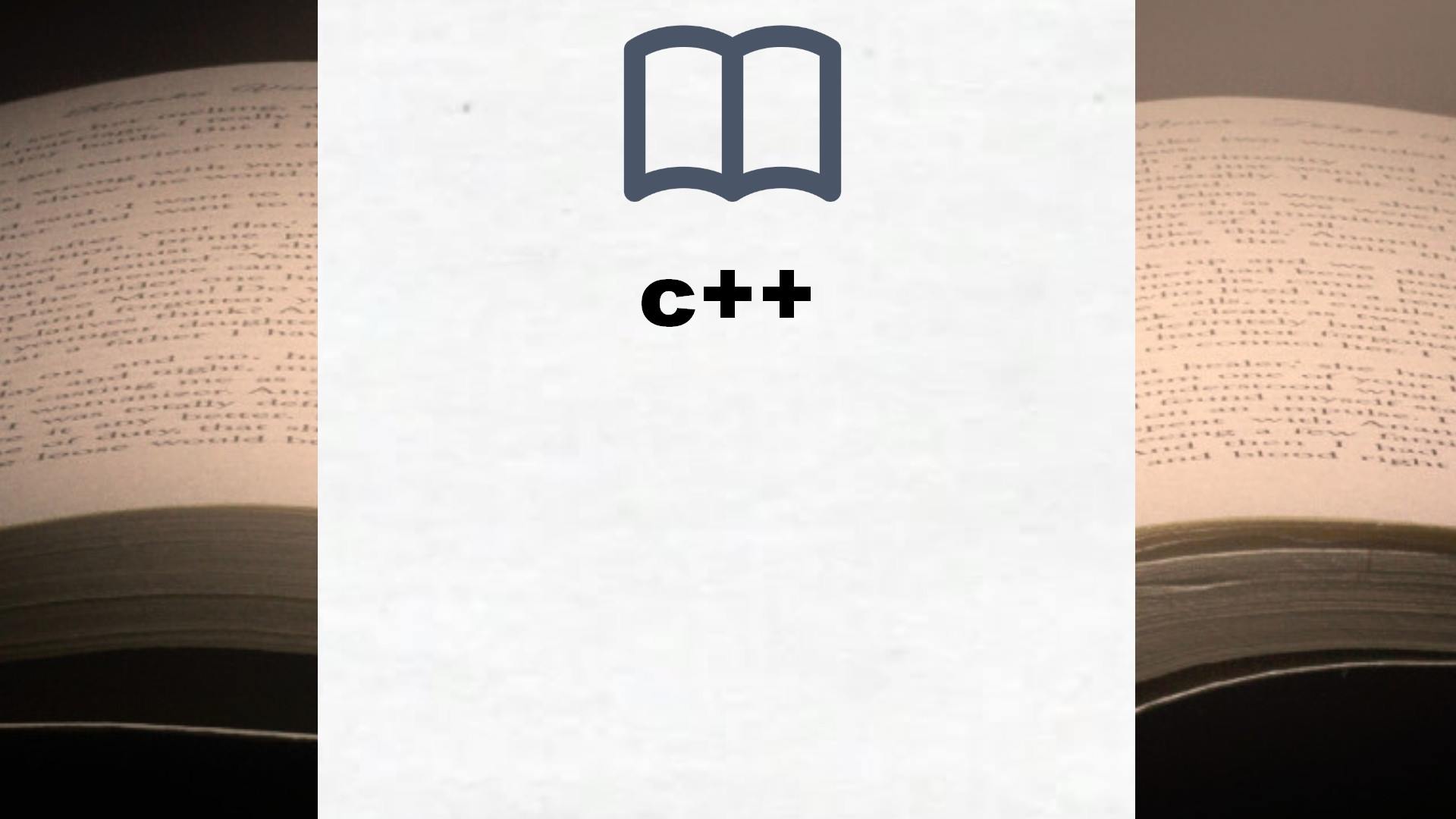 Libros sobre c++