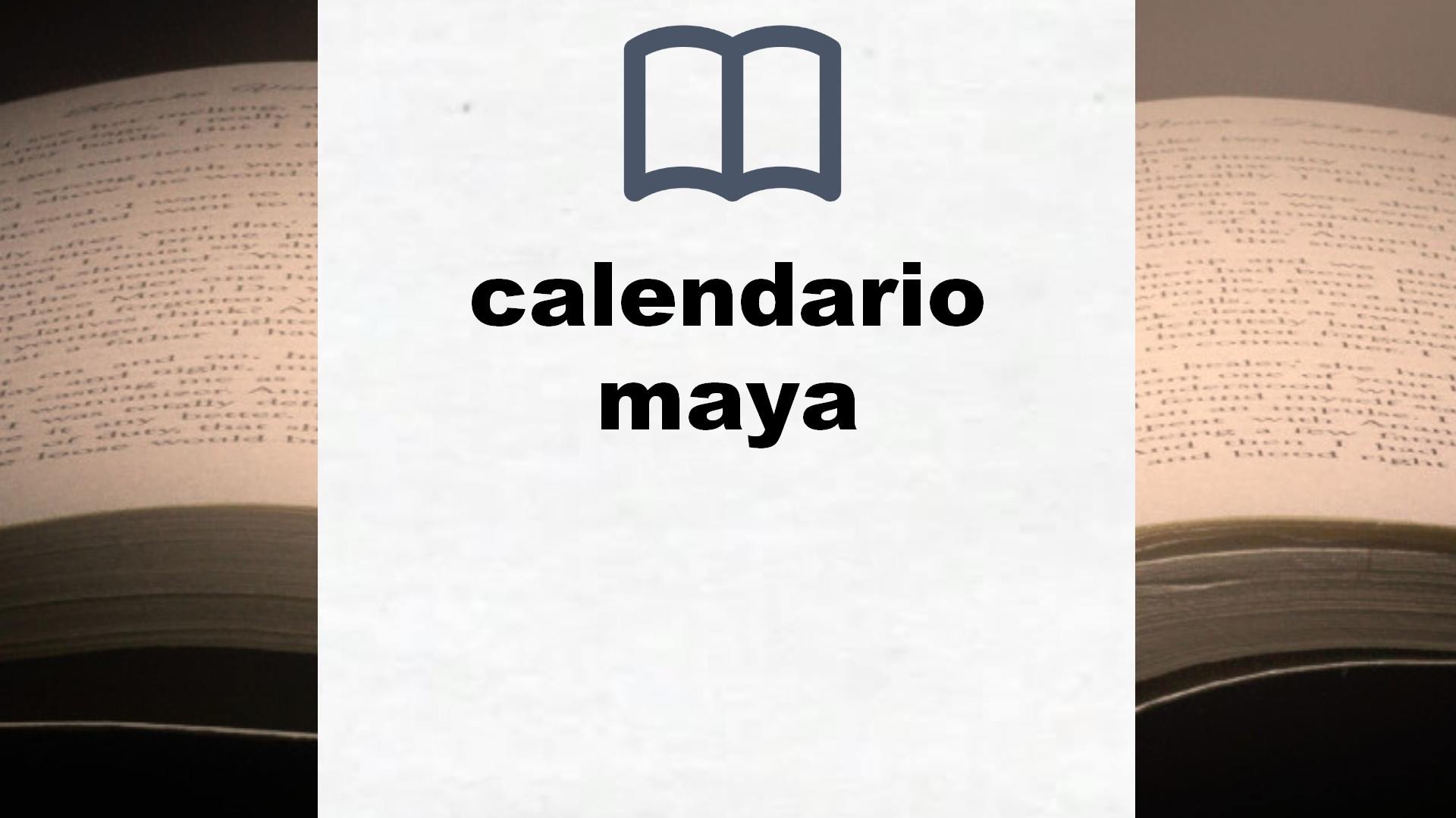 Libros sobre calendario maya