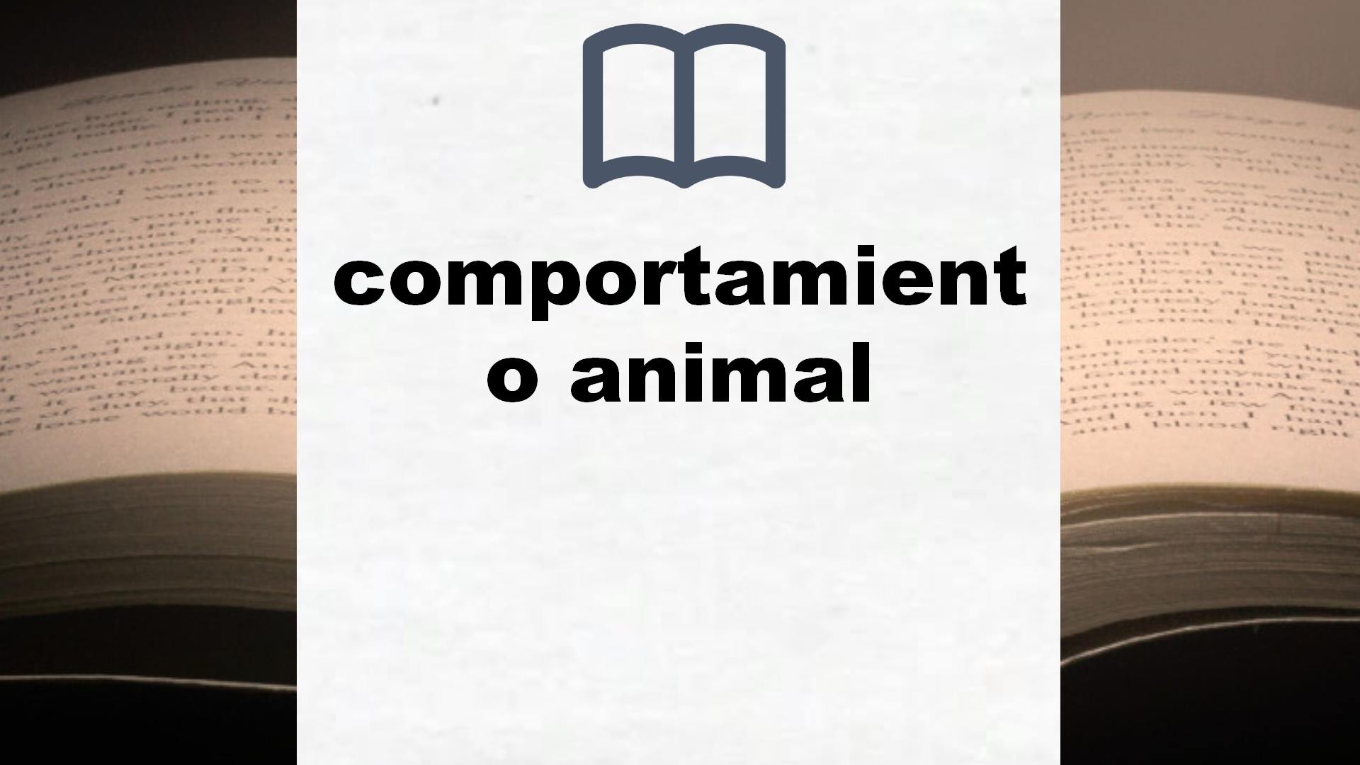 Libros sobre comportamiento animal