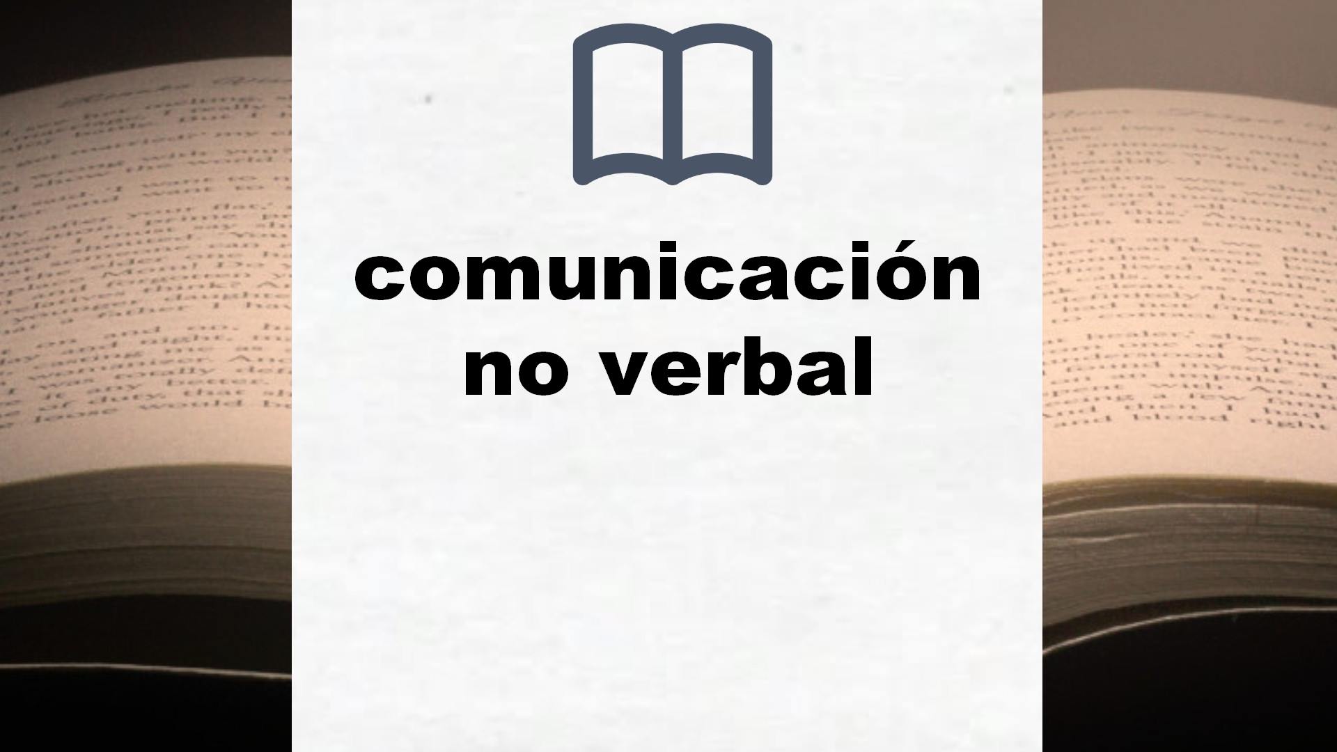Libros sobre comunicación no verbal