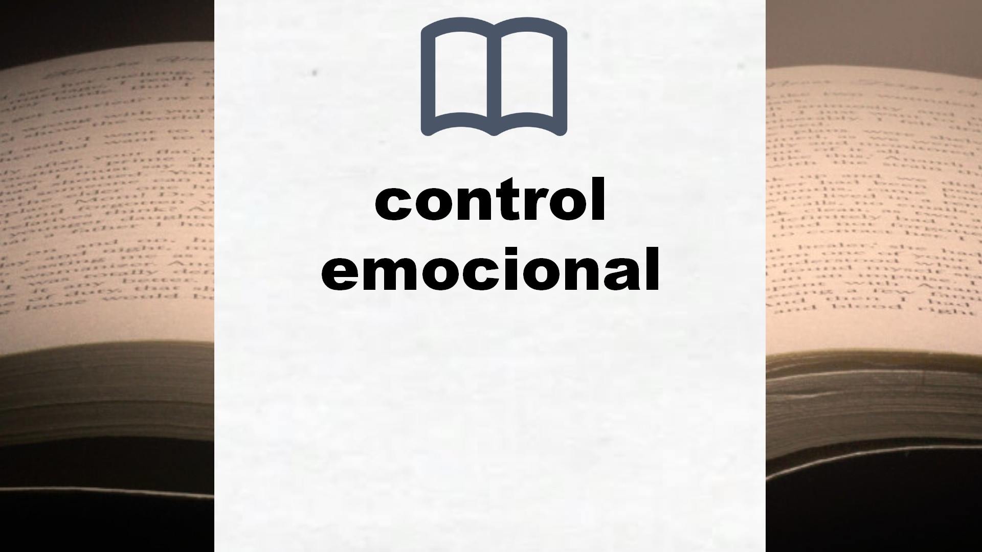 Libros sobre control emocional