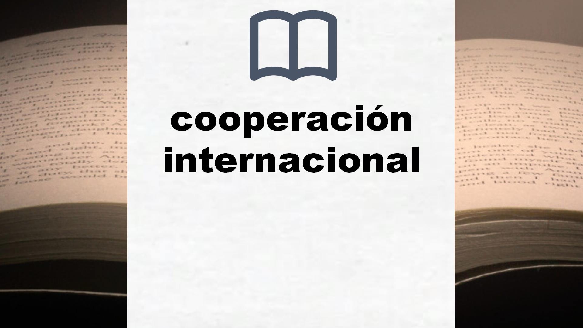 Libros sobre cooperación internacional