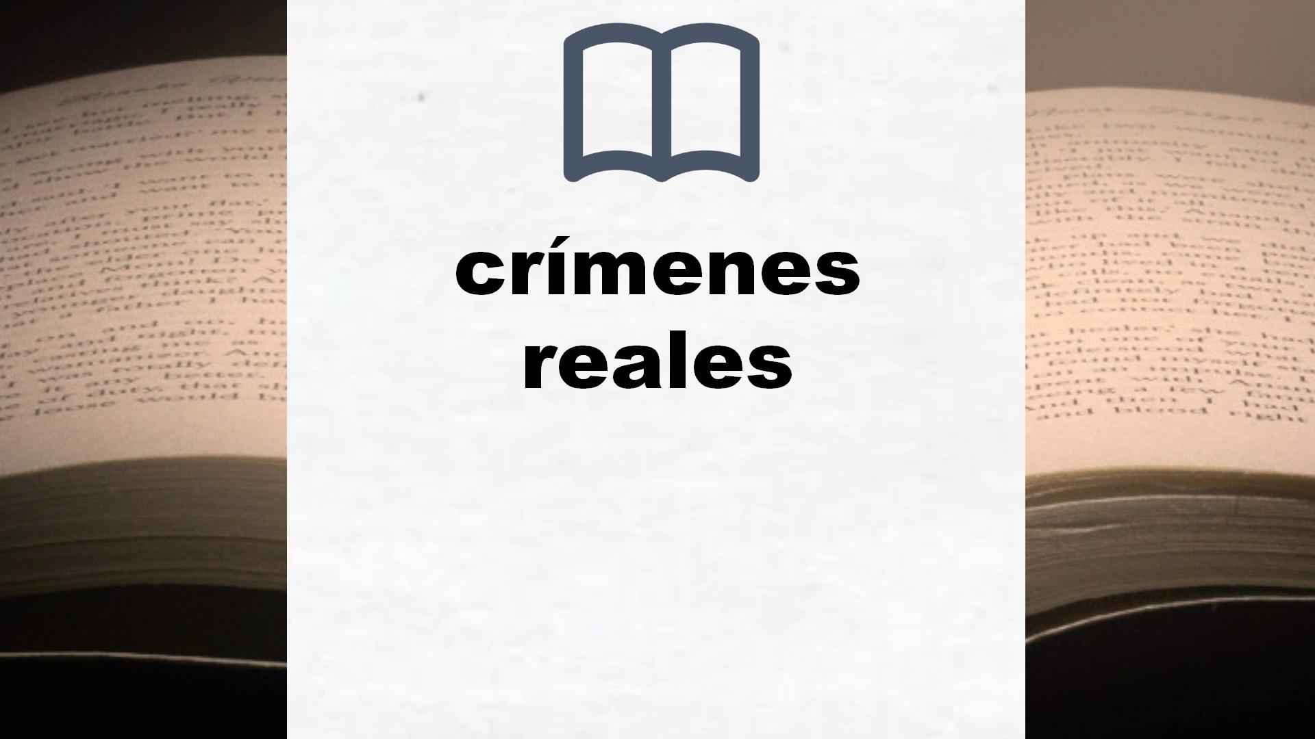 Libros sobre crímenes reales