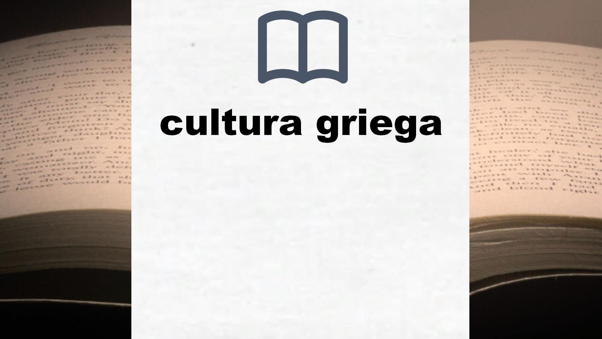 Libros sobre cultura griega