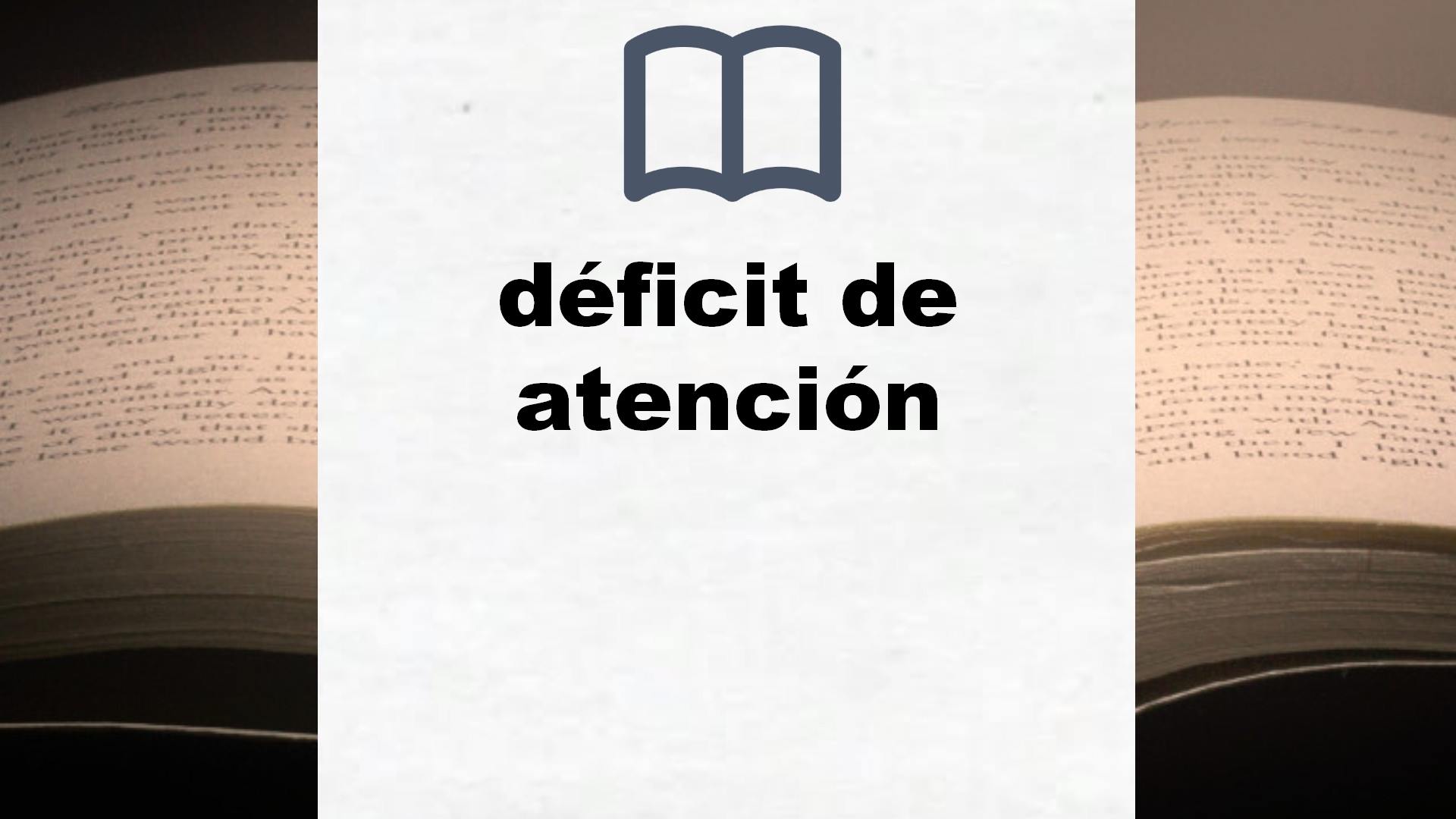 Libros sobre déficit de atención