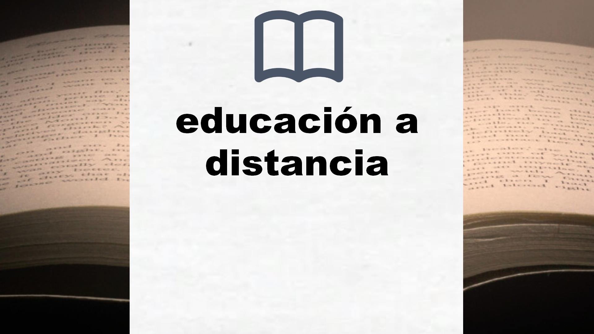 Libros sobre educación a distancia