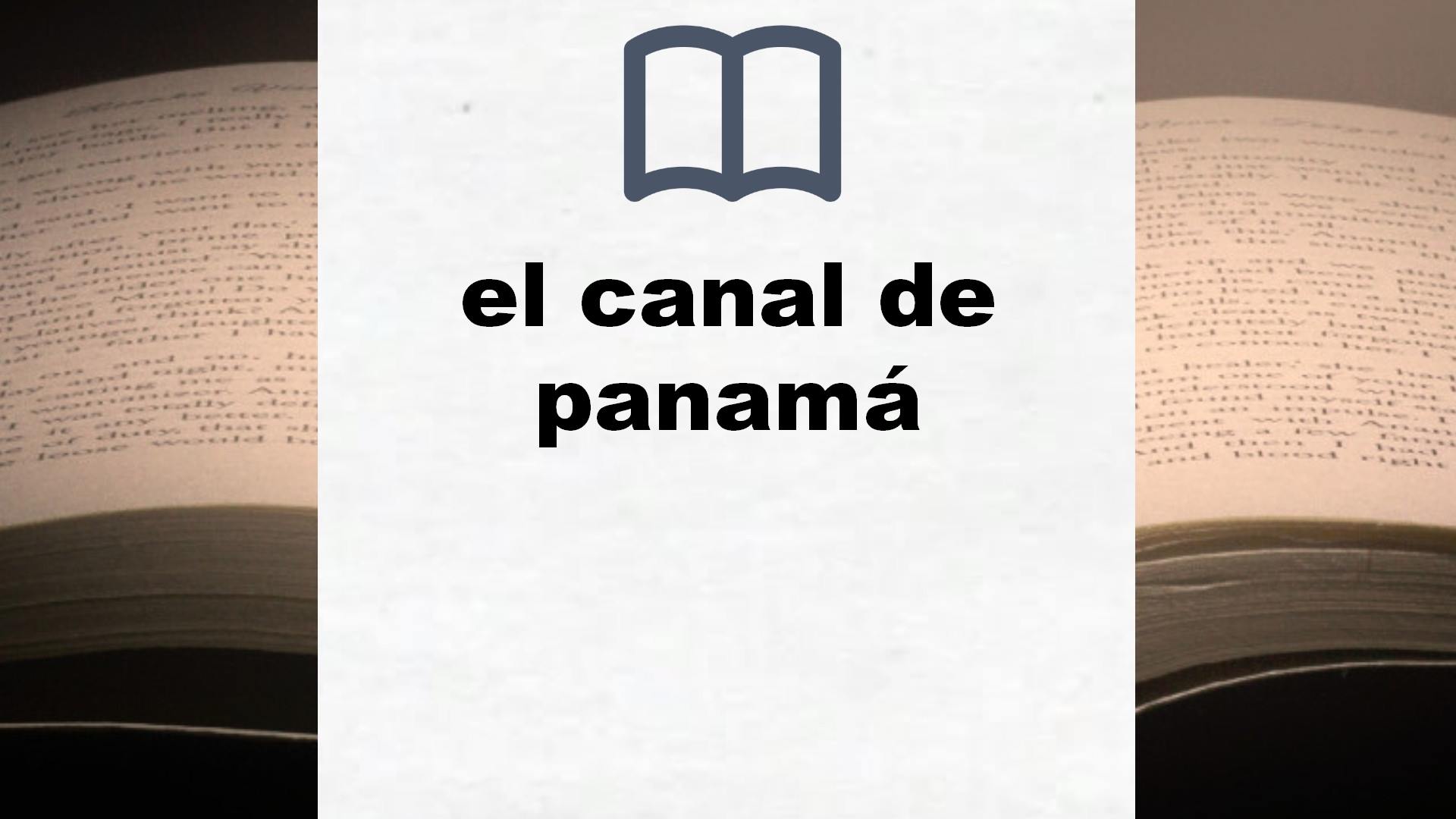 Libros sobre el canal de panamá