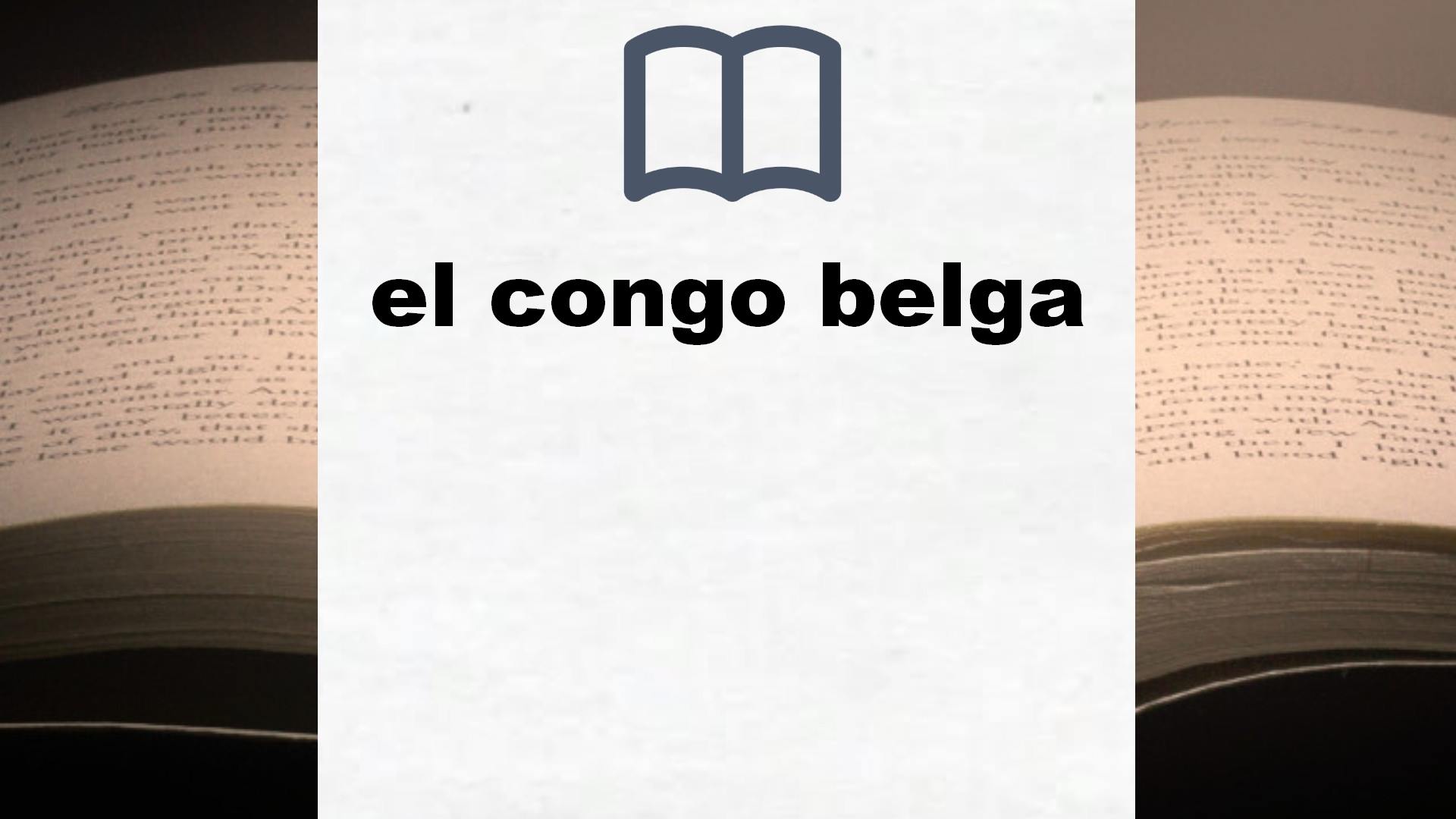 Libros sobre el congo belga
