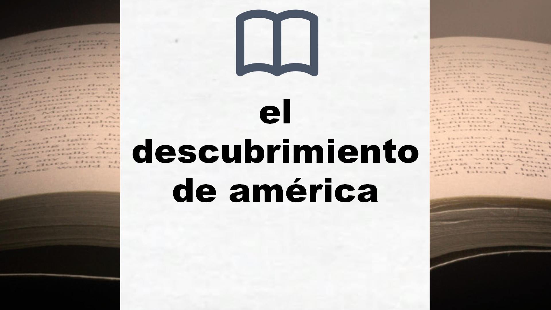 Libros sobre el descubrimiento de américa