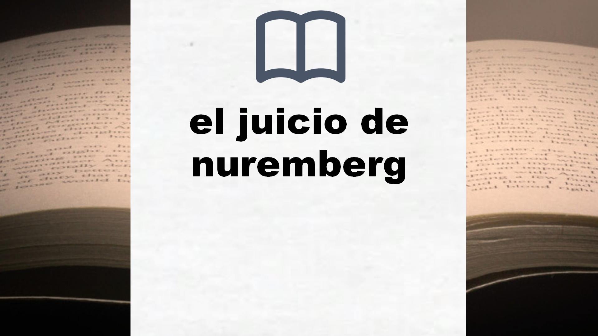 Libros sobre el juicio de nuremberg