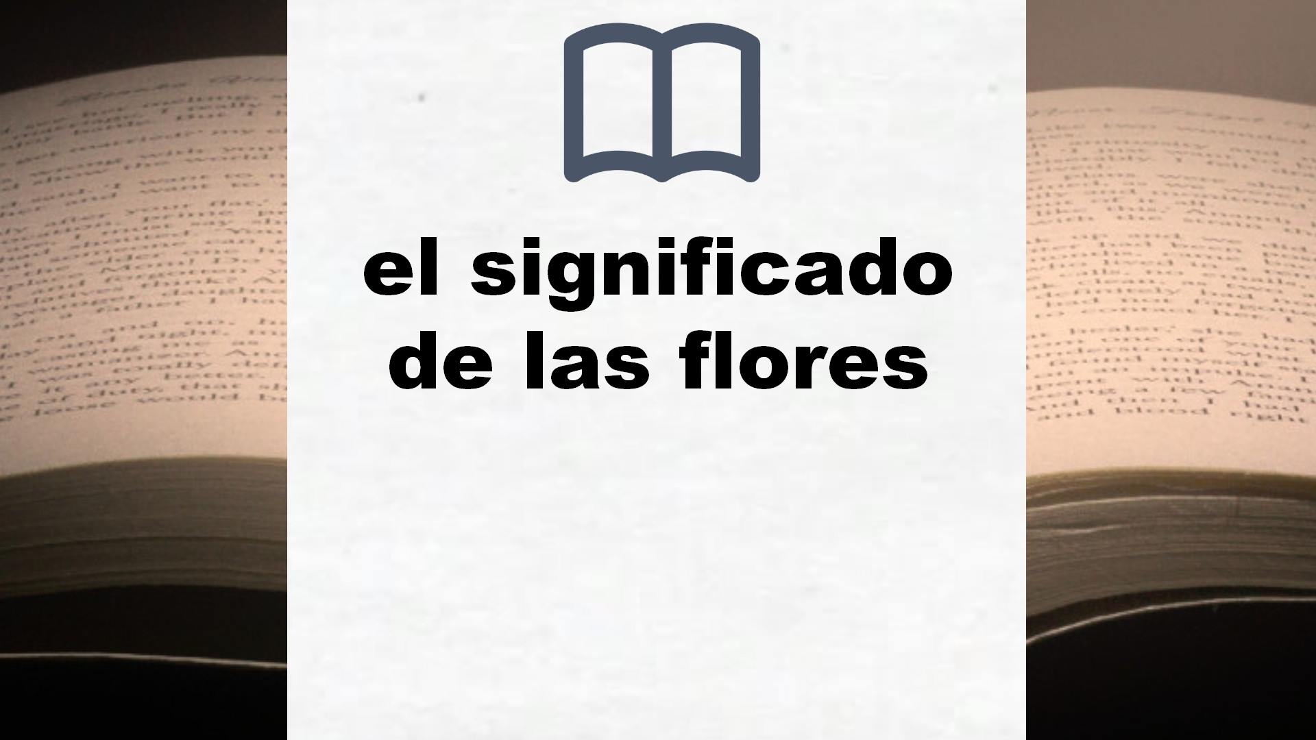 Libros sobre el significado de las flores