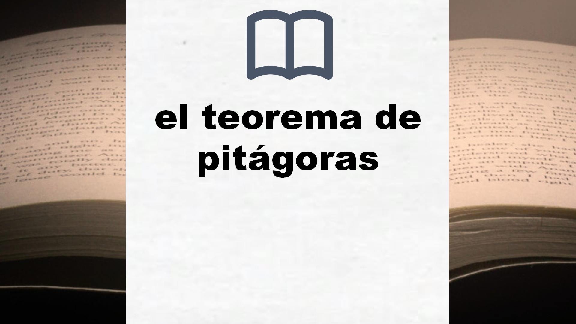 Libros sobre el teorema de pitágoras