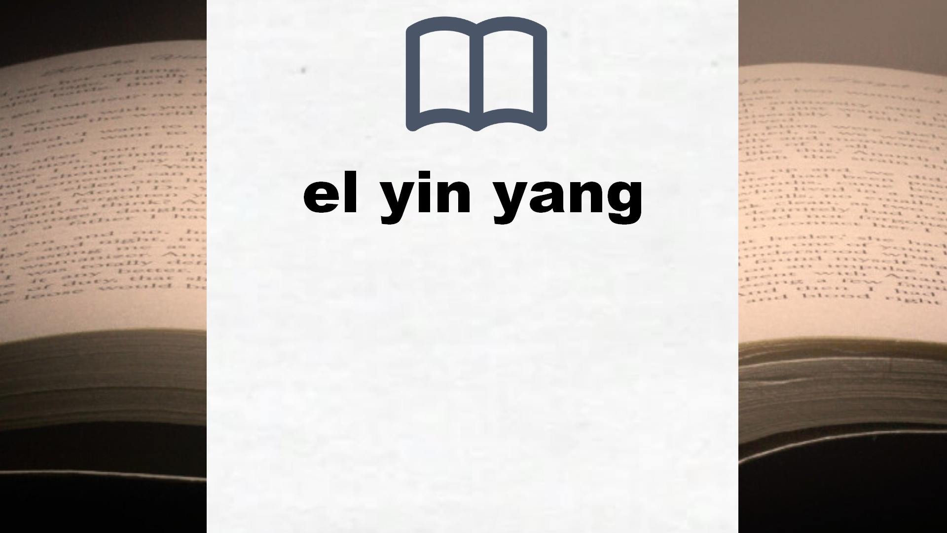 Libros sobre el yin yang