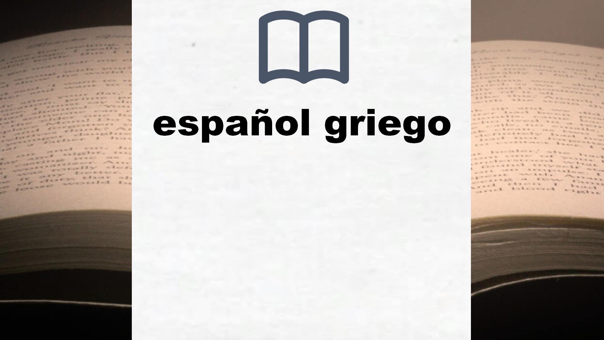 Libros sobre español griego