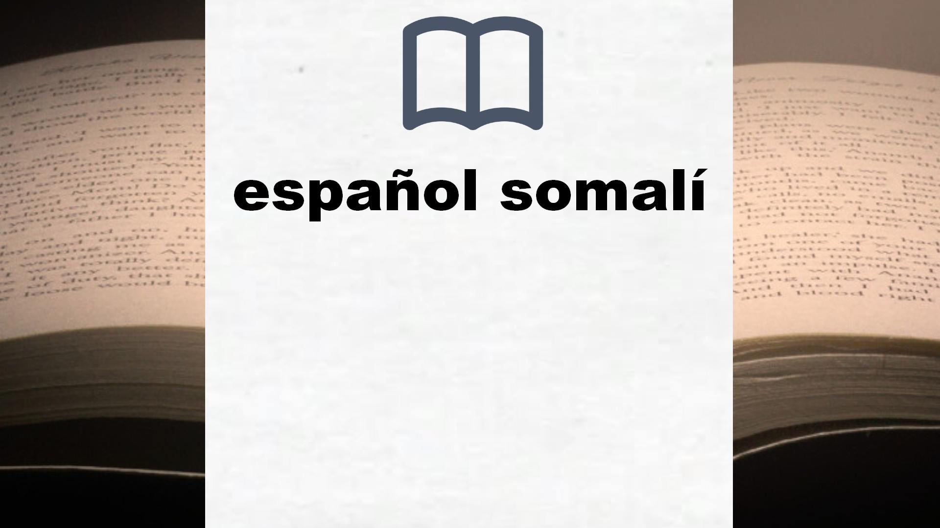 Libros sobre español somalí