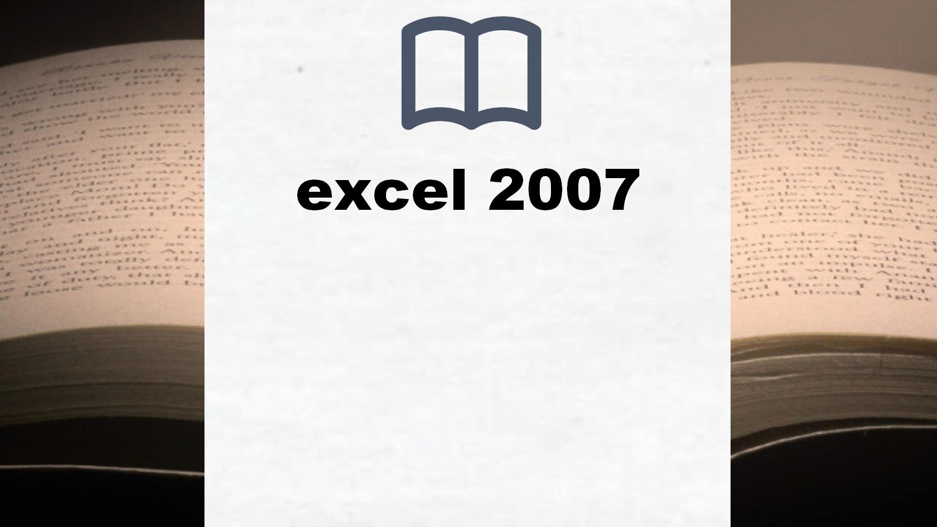 Libros sobre excel 2007
