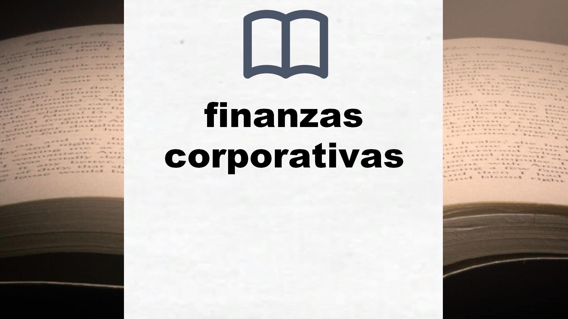 Libros sobre finanzas corporativas