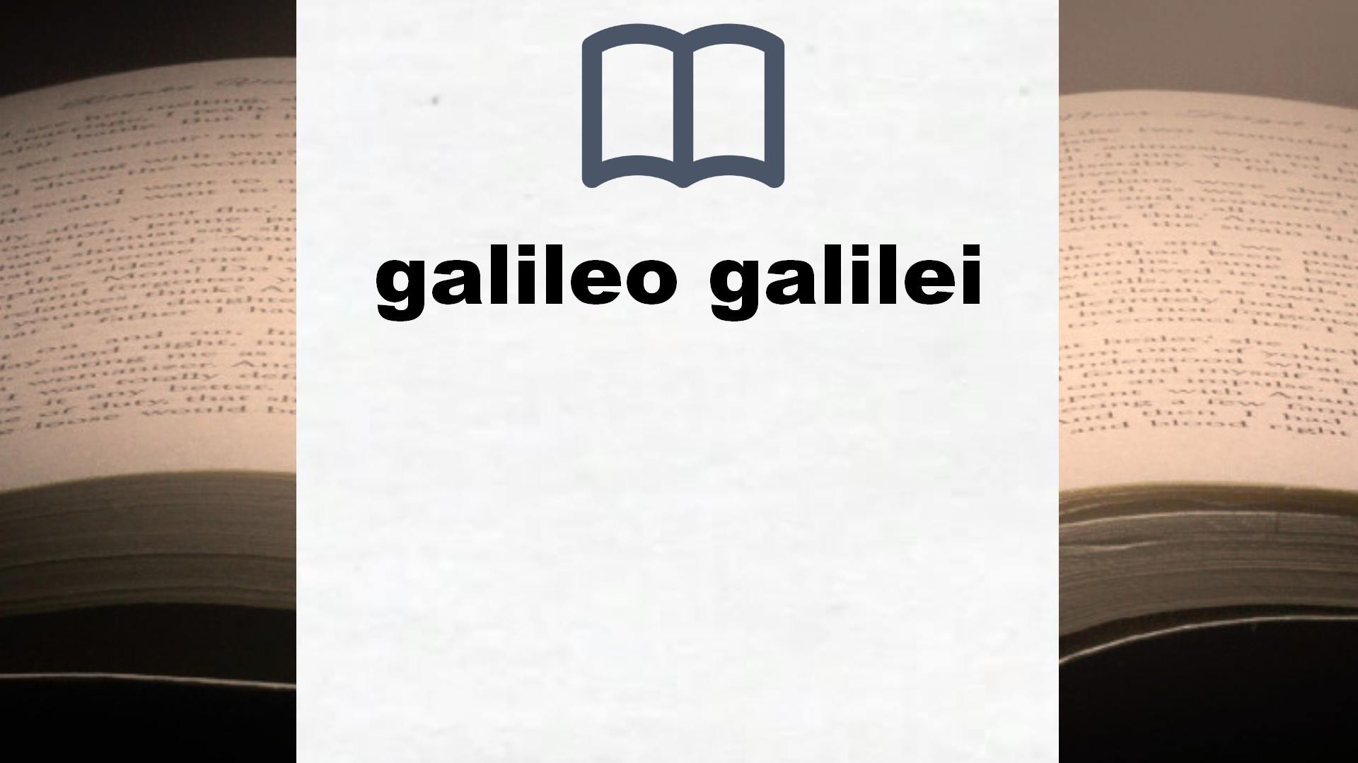 Libros sobre galileo galilei