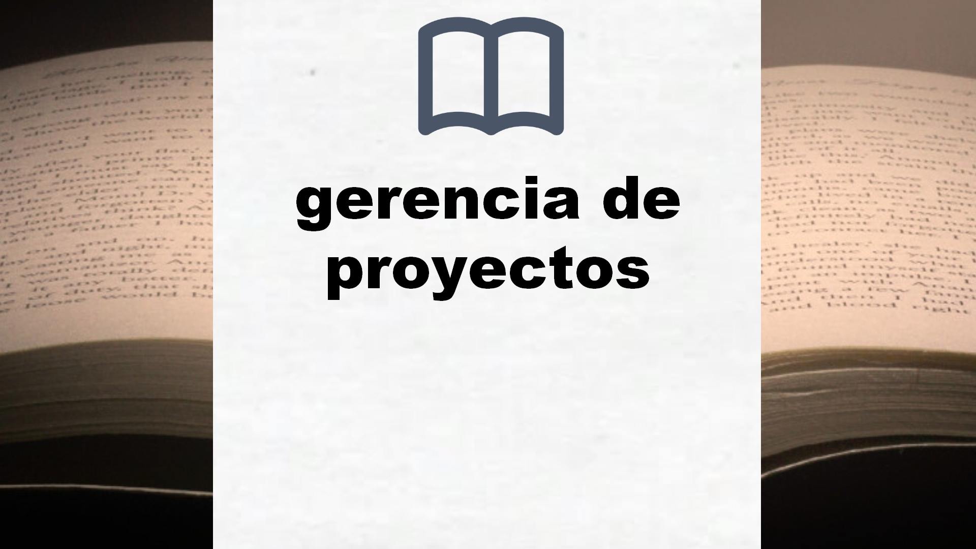 Libros sobre gerencia de proyectos