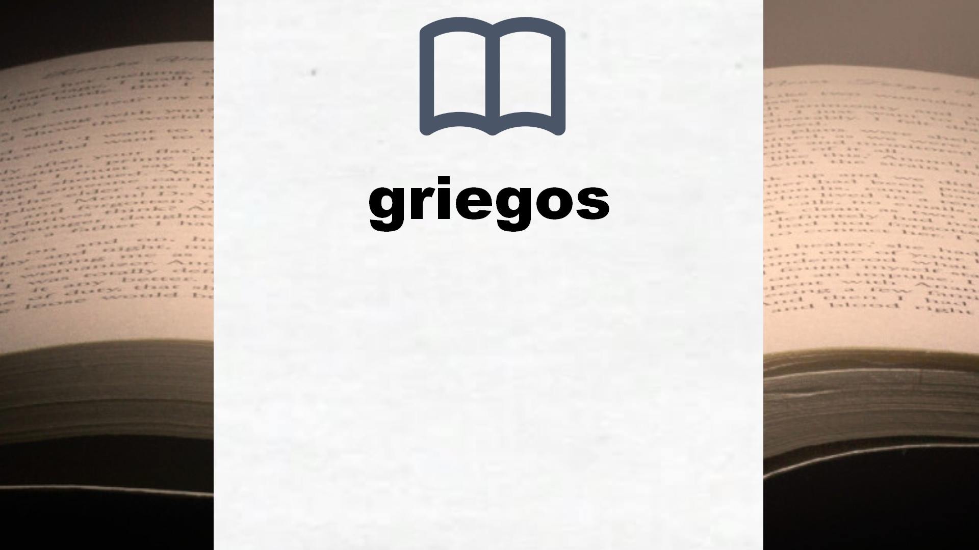 Libros sobre griegos