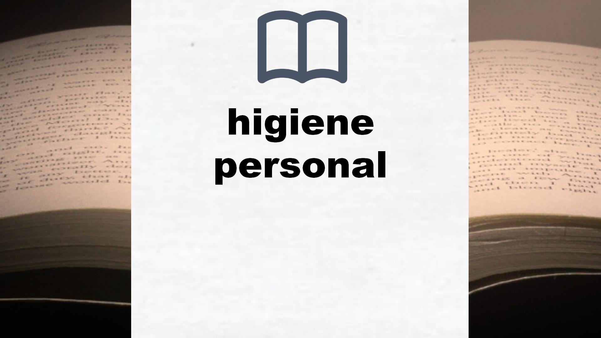 Libros sobre higiene personal