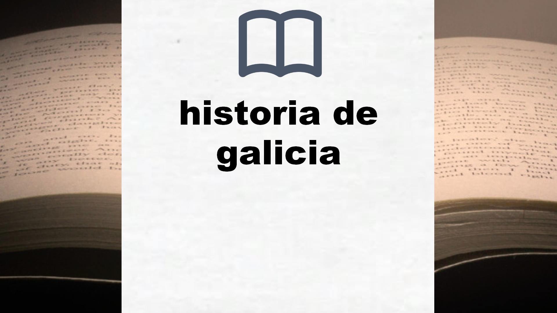 Libros sobre historia de galicia