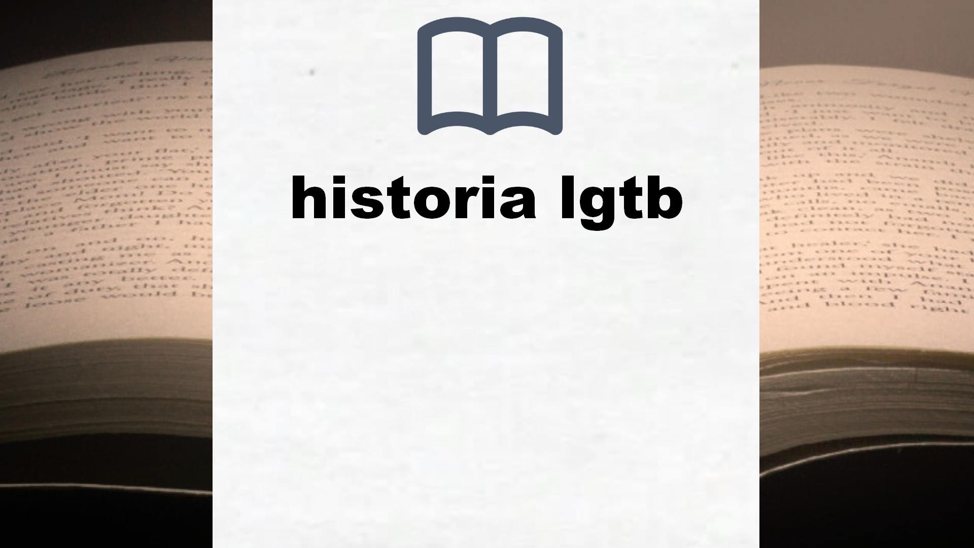 Libros sobre historia lgtb