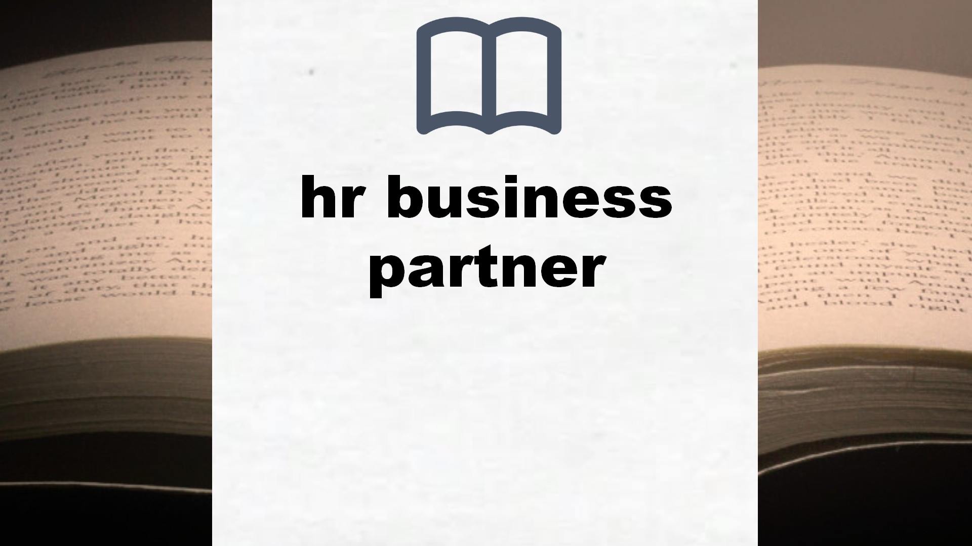 Libros sobre hr business partner