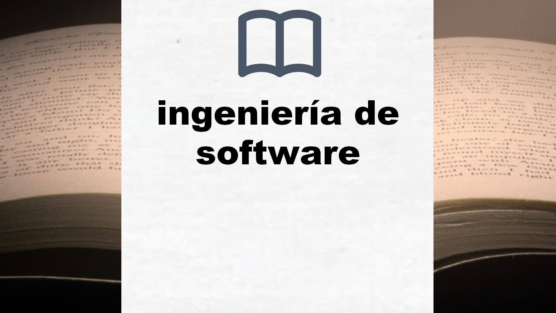 Libros sobre ingeniería de software