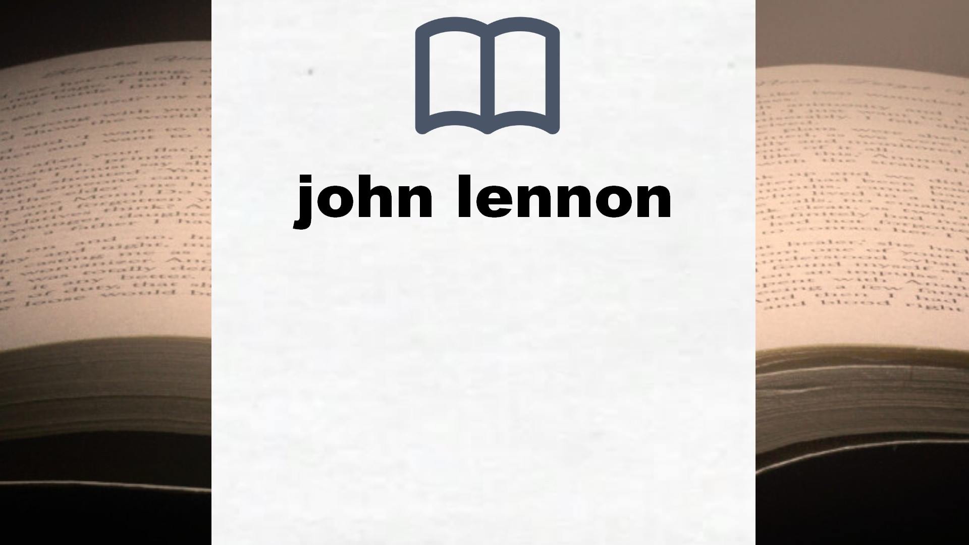 Libros sobre john lennon