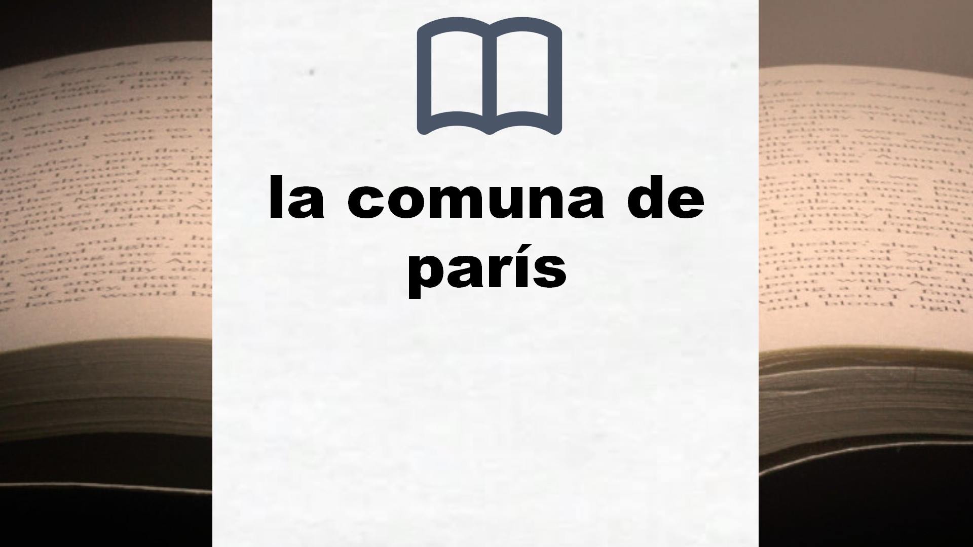 Libros sobre la comuna de parís