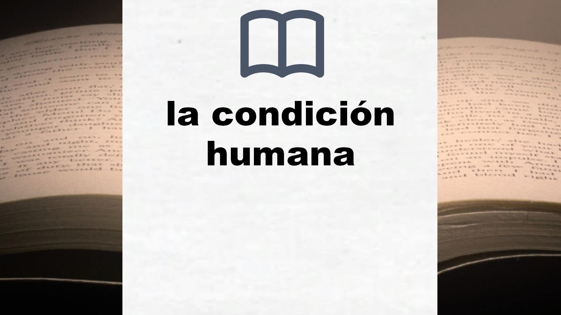 Libros sobre la condición humana
