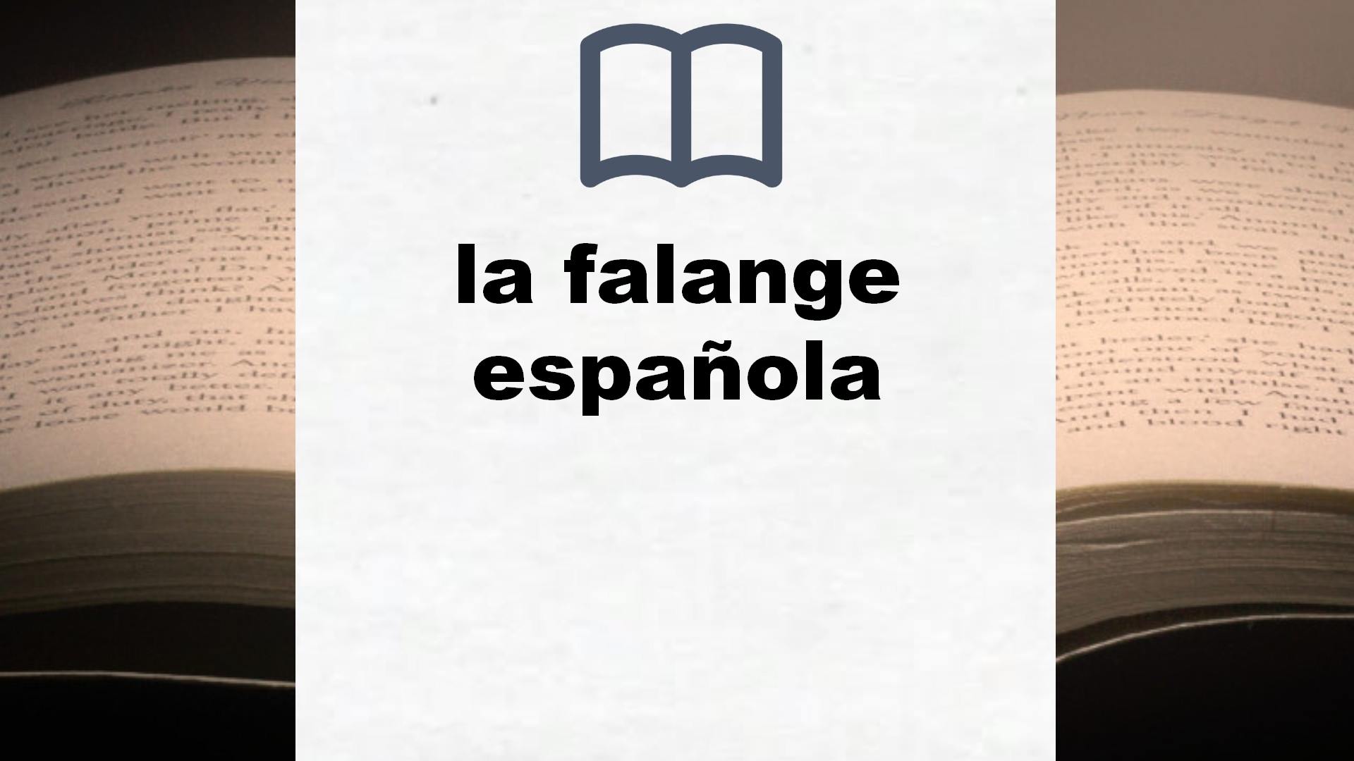 Libros sobre la falange española
