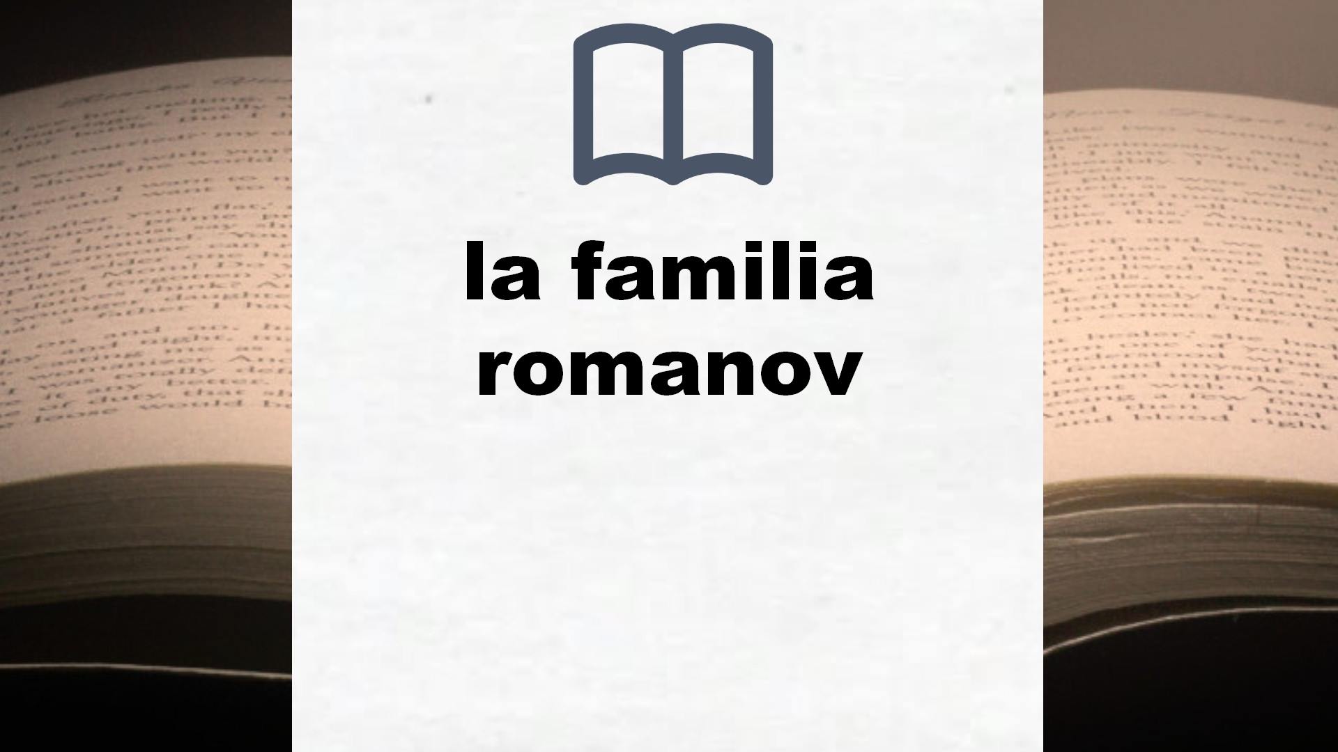 Libros sobre la familia romanov