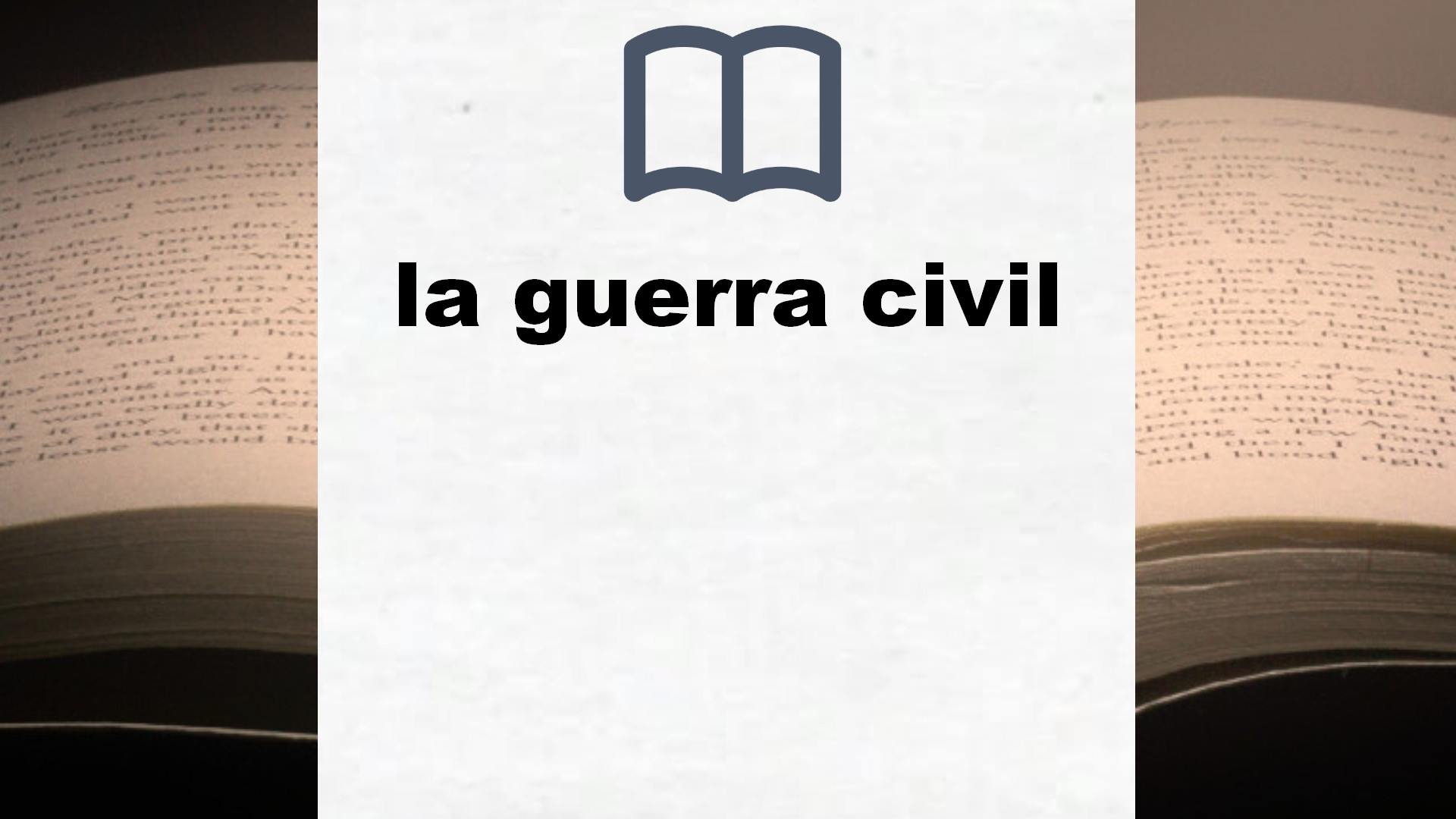 Libros sobre la guerra civil