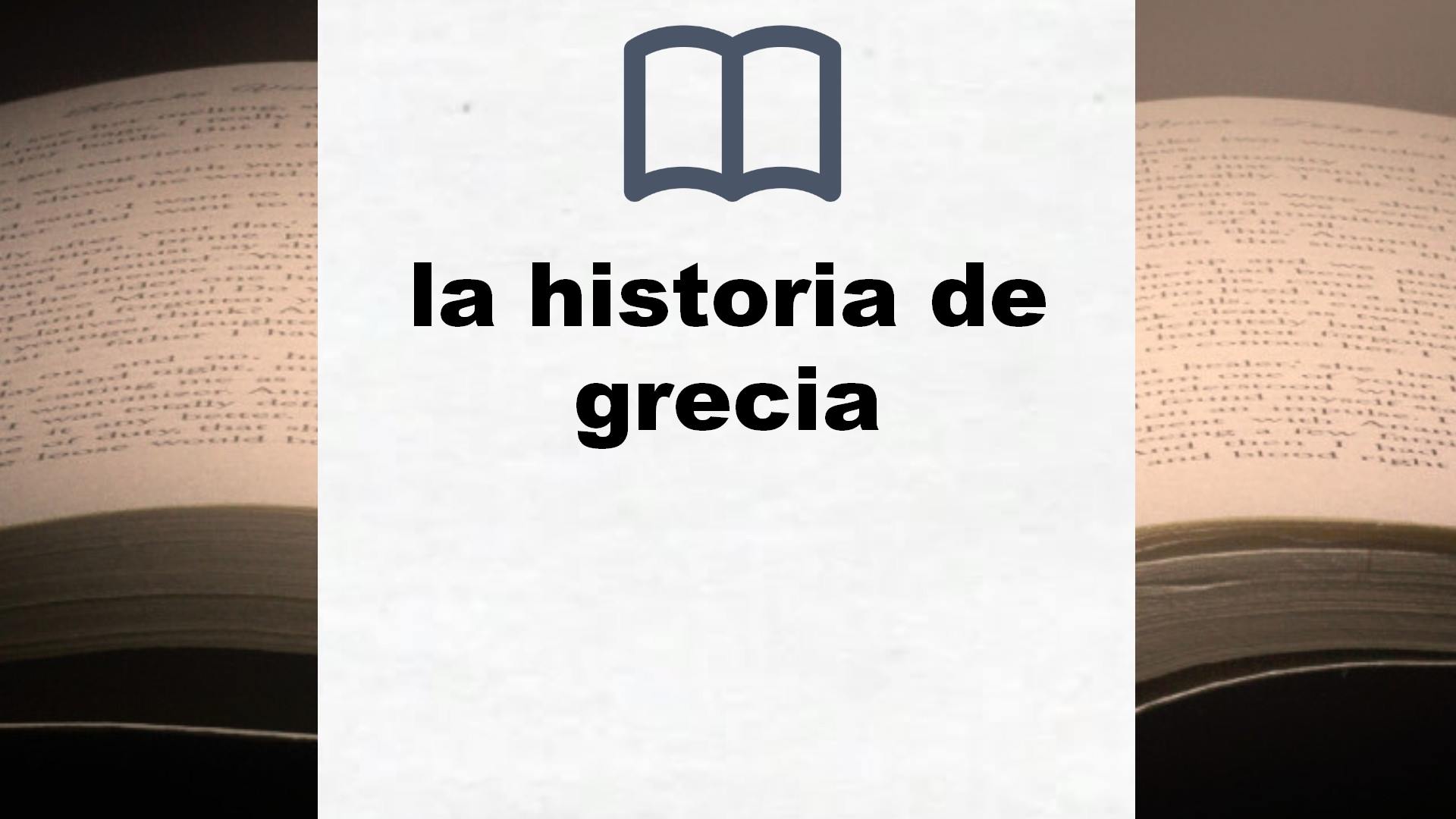 Libros sobre la historia de grecia