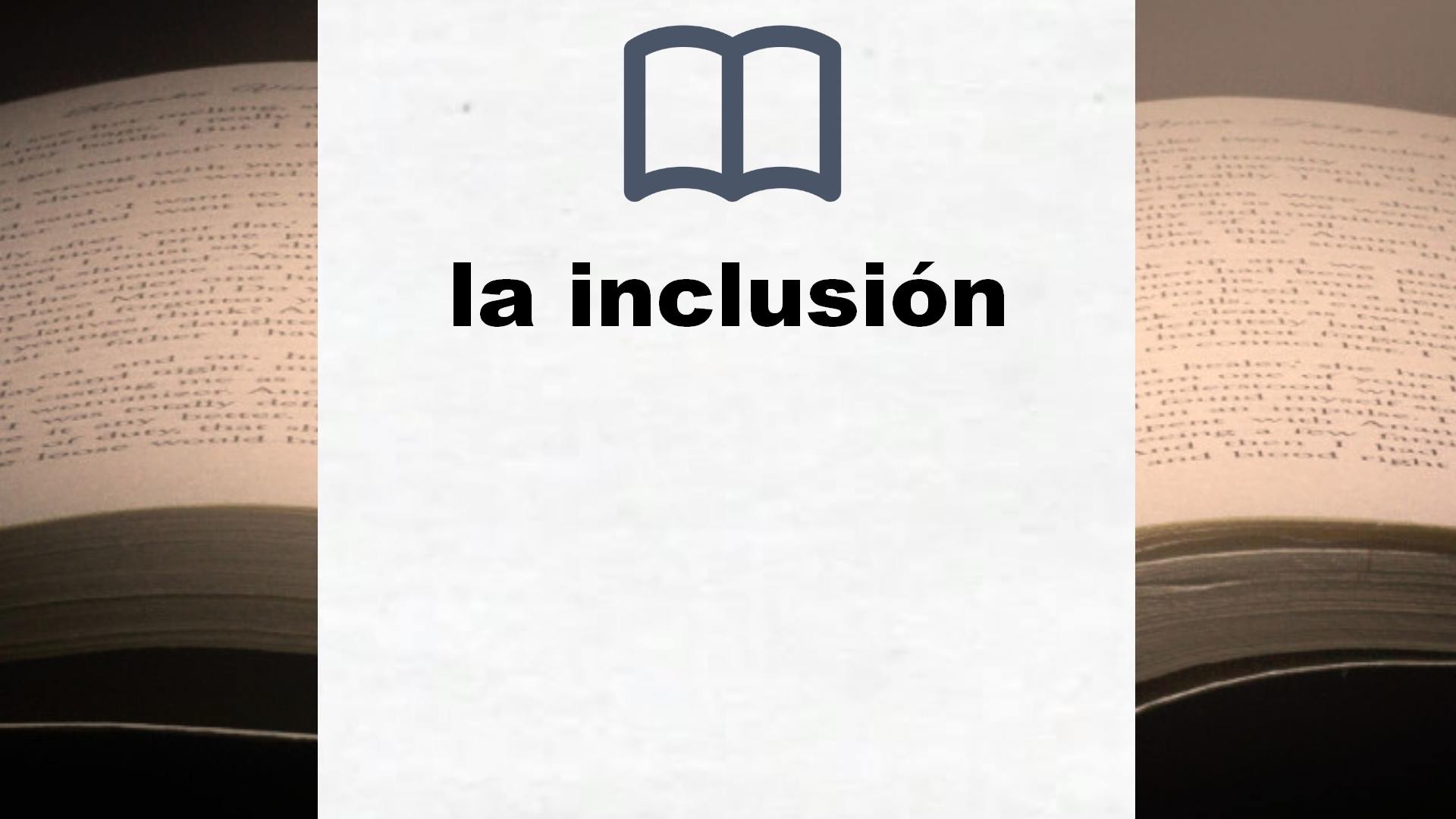 Libros sobre la inclusión