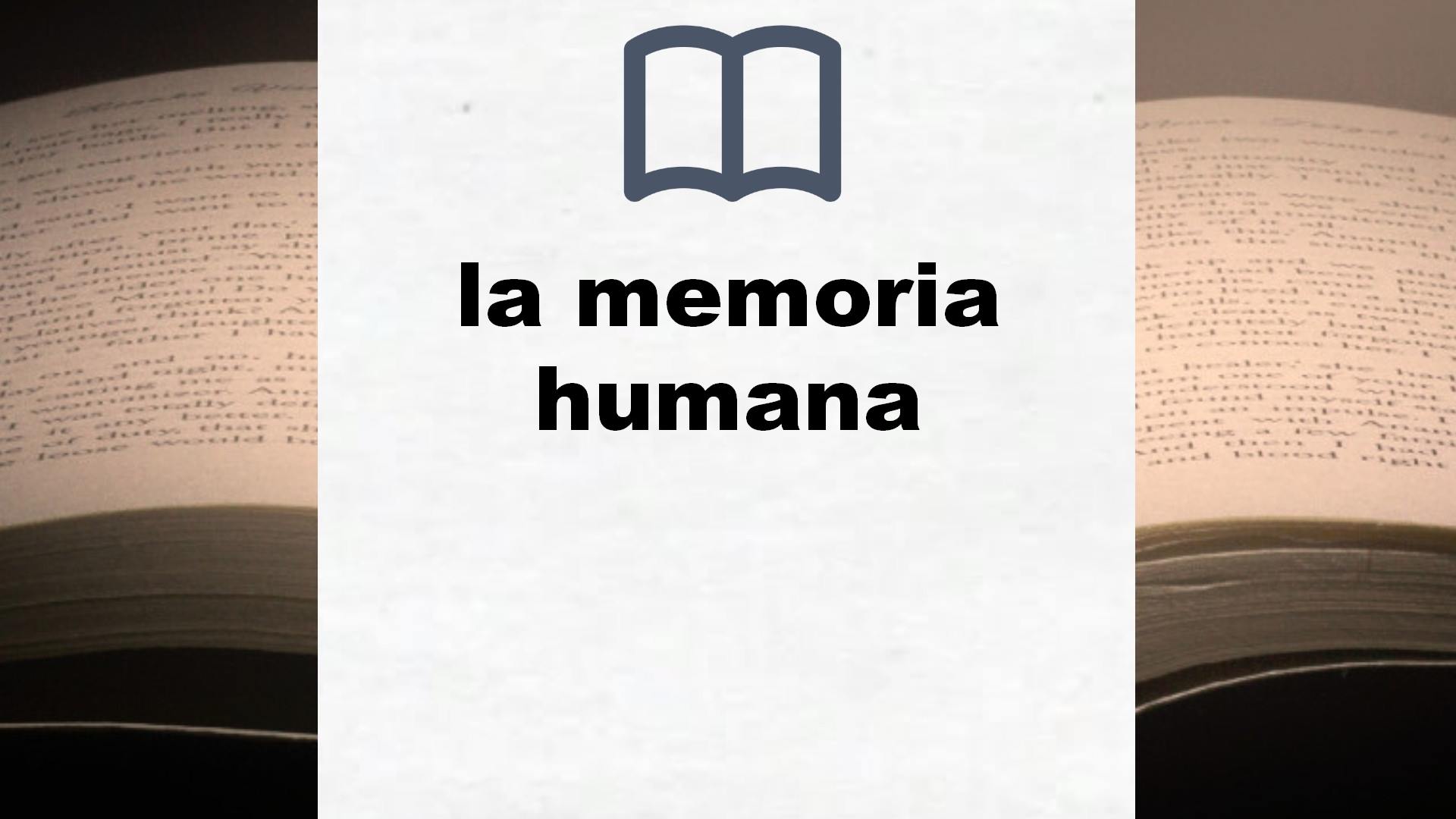 Libros sobre la memoria humana