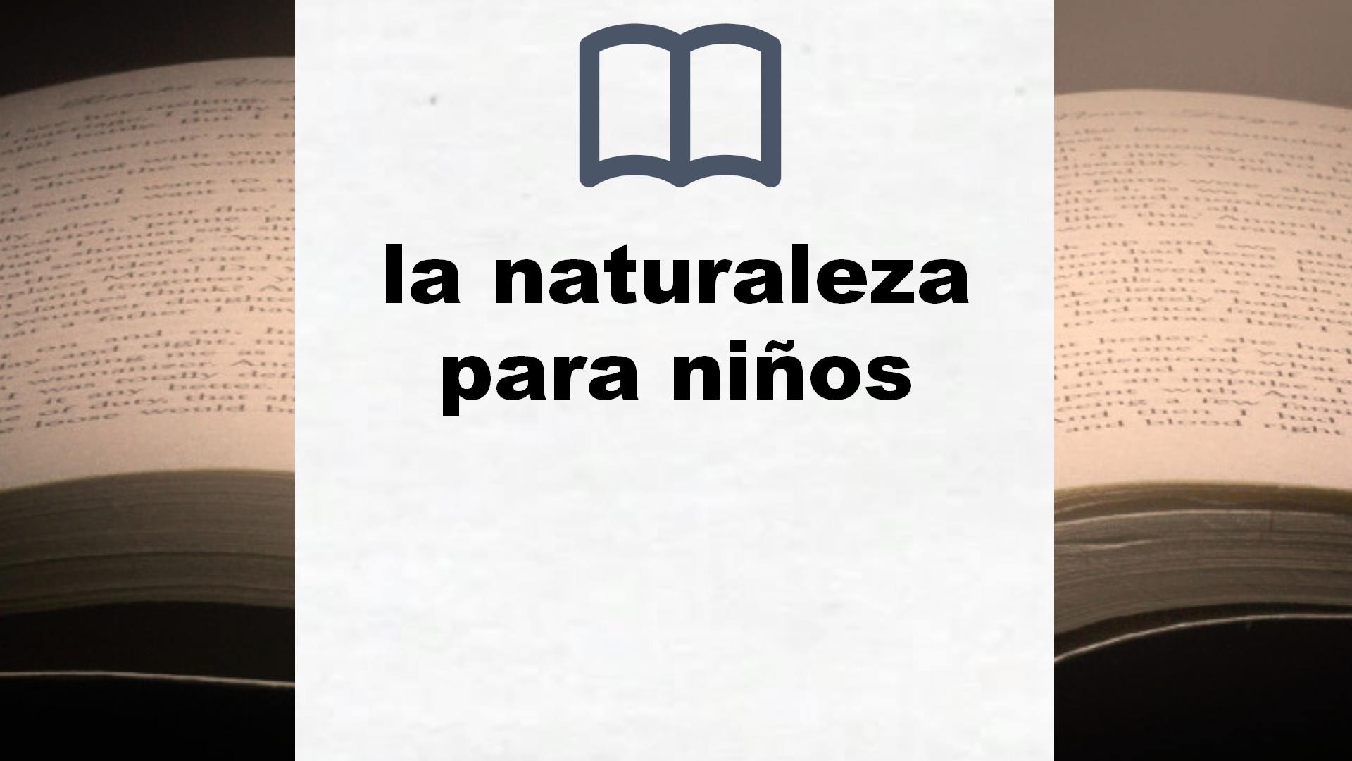 Libros sobre la naturaleza para niños