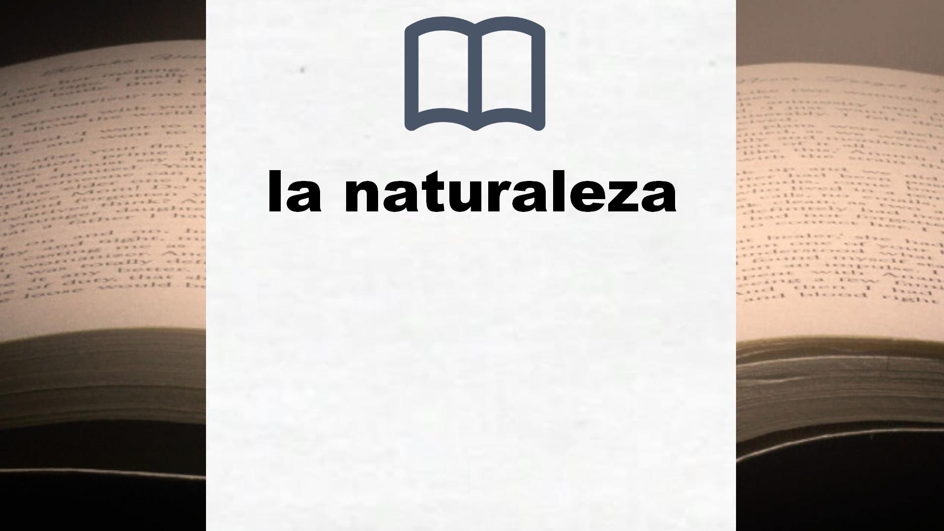 Libros sobre la naturaleza