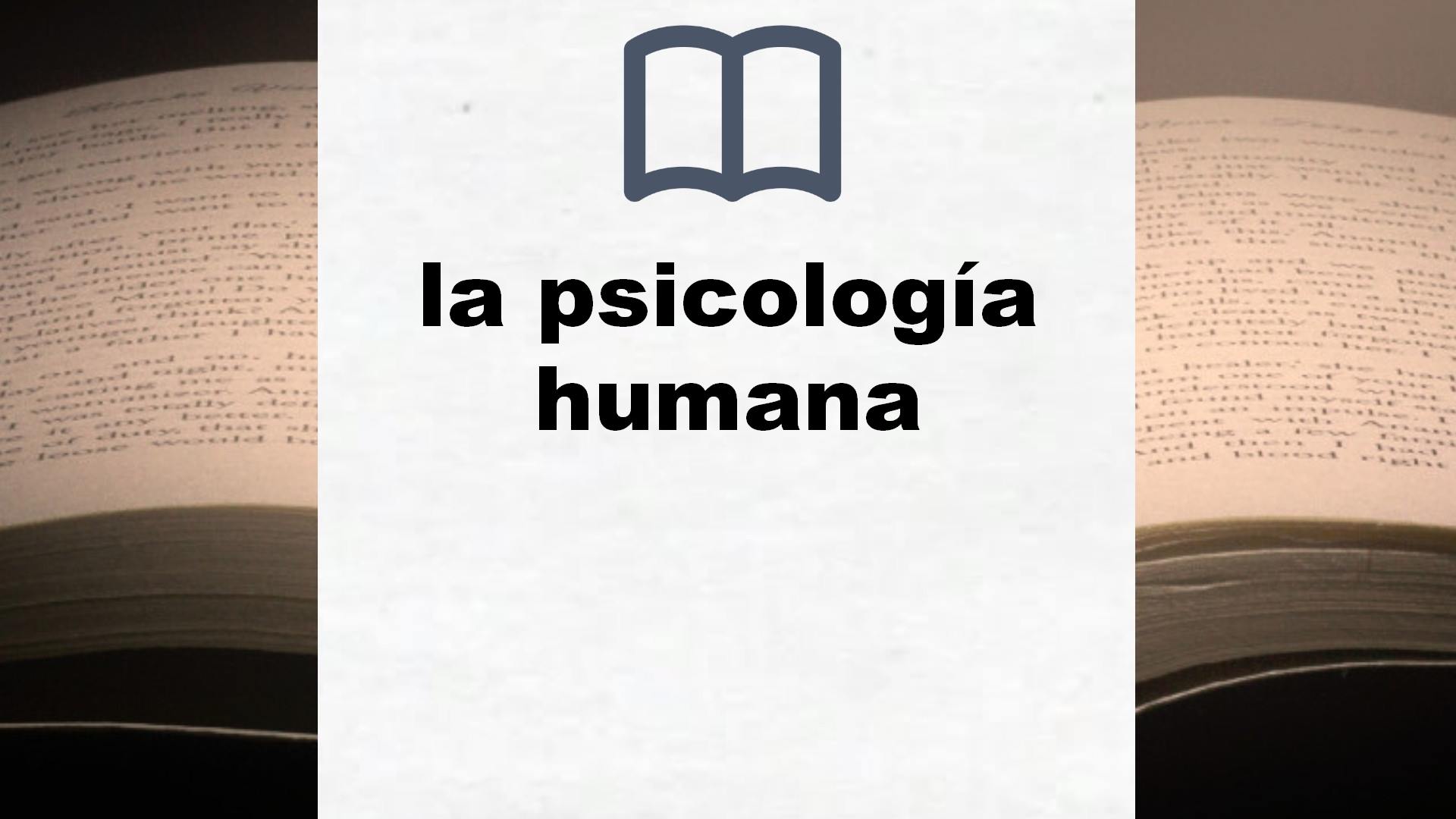 Libros sobre la psicología humana