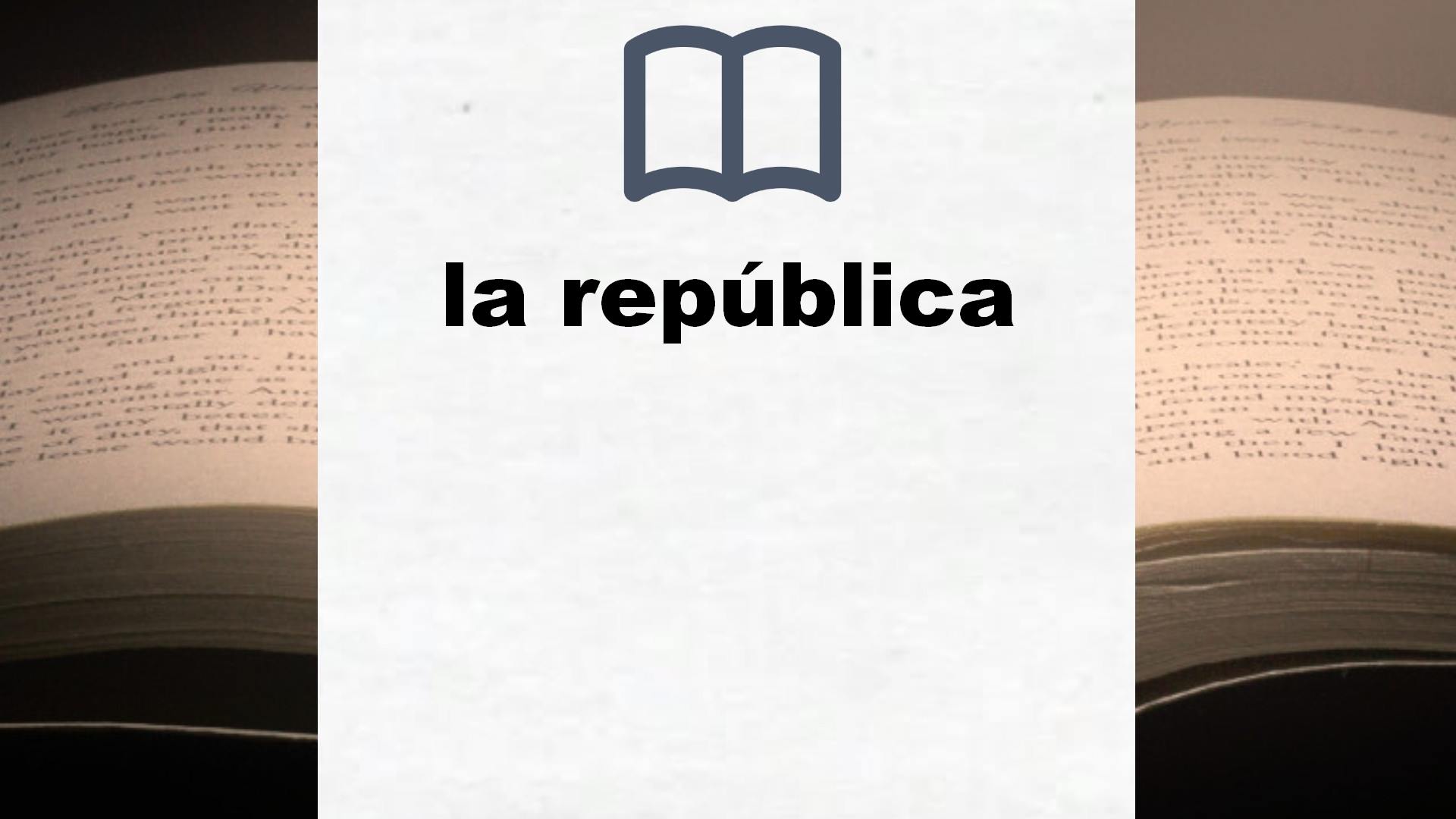 Libros sobre la república