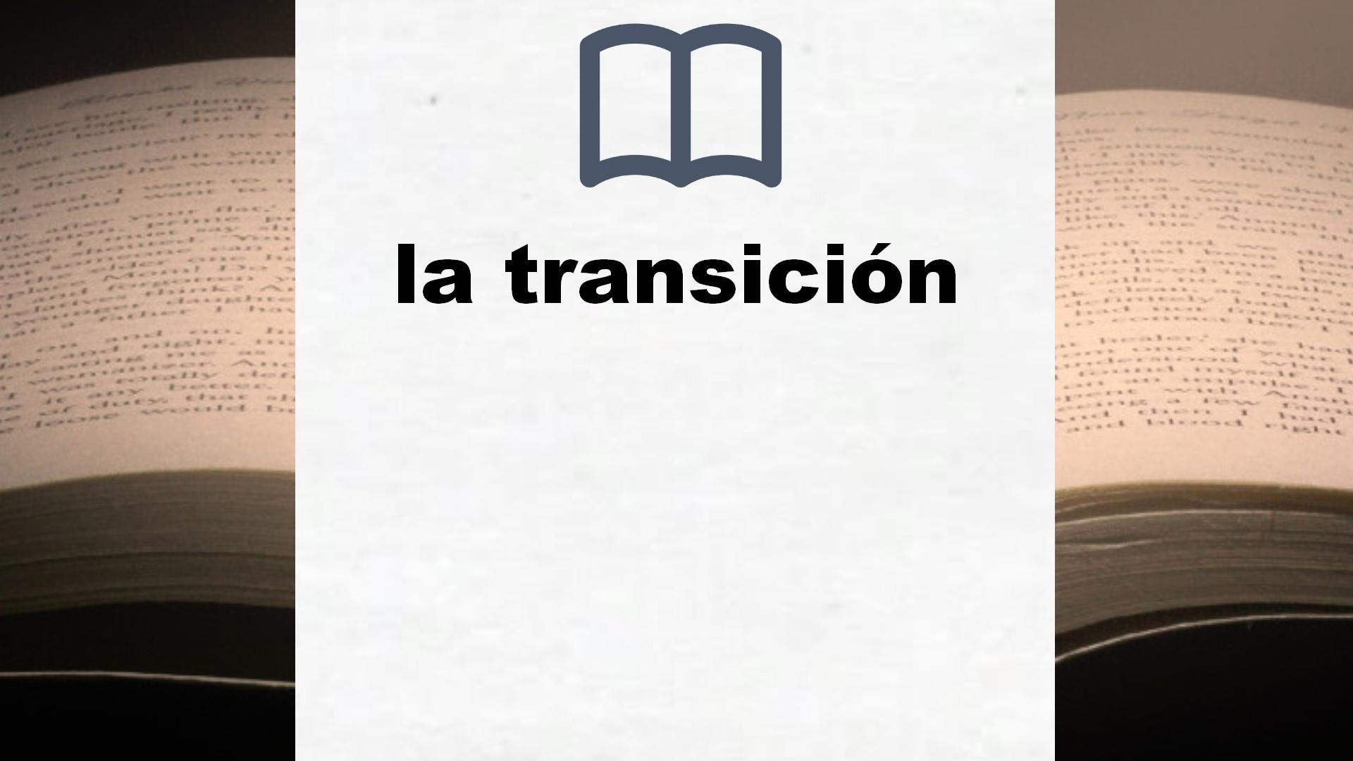 Libros sobre la transición