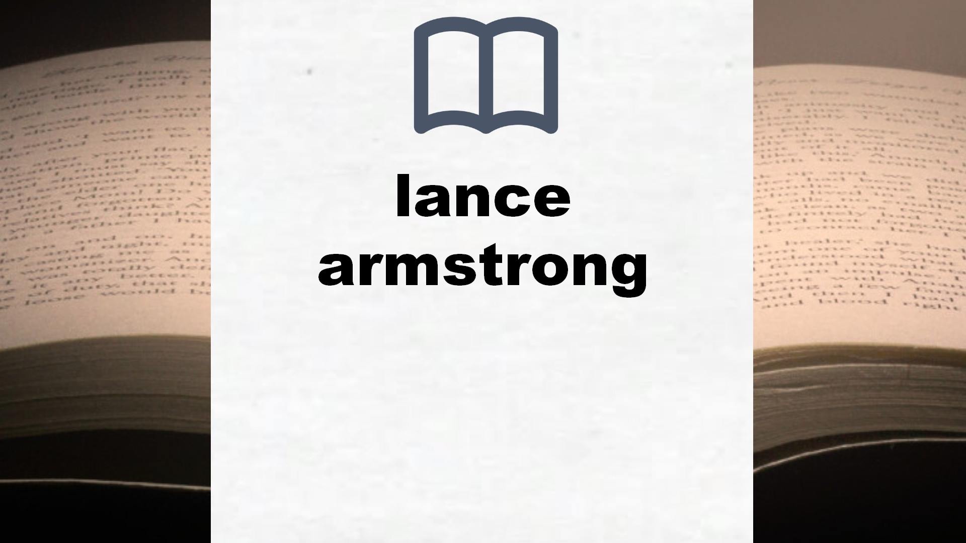 Libros sobre lance armstrong