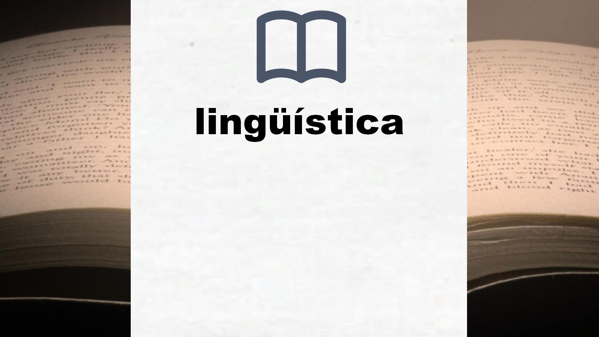 Libros sobre lingüística