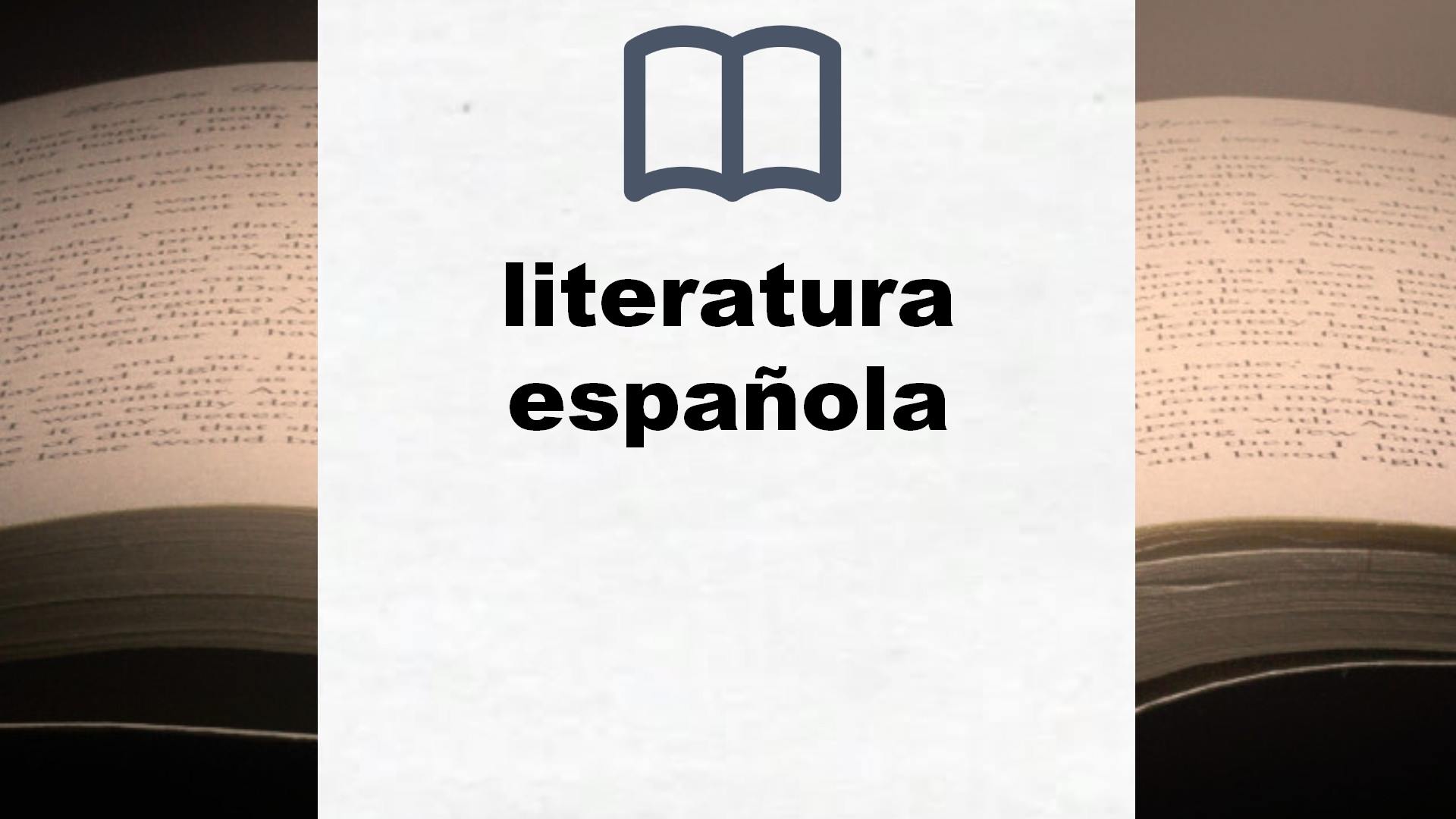 Libros sobre literatura española